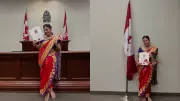 Marathi Woman Wears Nauvari Saree for Canadian Citizenship Oath Ceremony