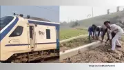 Men Halt Vande Bharat Train with Wooden Logs for Reel, Sparking Outrage