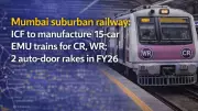 Mumbai Suburban Railway to Get 15-Car EMU Trains & Auto-Door Rakes in FY26