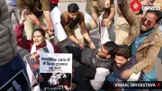 NSUI Workers Stage Protest in Sambhal Over Transfer of CJM Vibhanshu Sudheer