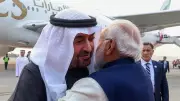 PM Modi Welcomes UAE President at Delhi Airport, Drives Together to 7 LKM