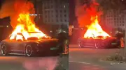 Porsche Taycan Turbo S Burns to Ashes in Indore, Rs 2.4 Crore Electric Car Destroyed
