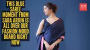 Sara Arjun's Minimalist Blue Saree Steals Spotlight During Euphoria Promotions