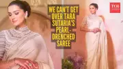 Tara Sutaria stuns in Tarun Tahiliani ivory saree, exudes timeless elegance
