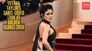 Teyana Taylor Stuns in Saree-Style Gown at Golden Globes 2026
