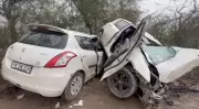 Three Killed in Head-On Collision on Bhikhi-Mansa Road, Stray Cattle Suspected