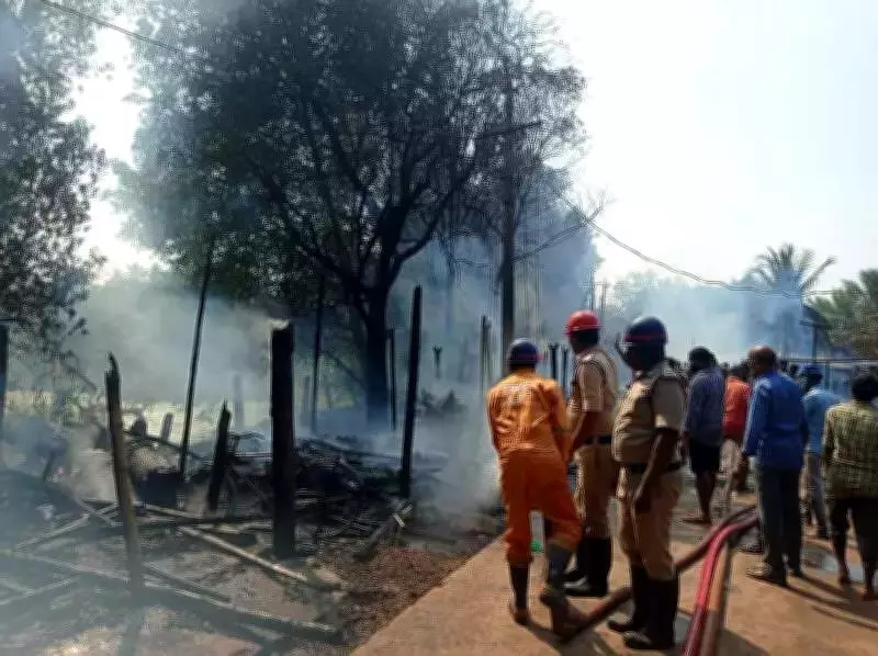 14 Families Homeless After Devastating Fire Destroys 11 Houses in Andhra Pradesh Village