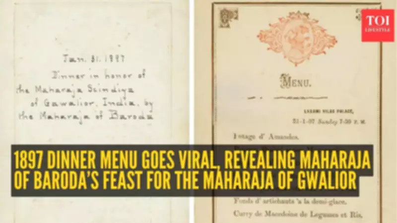 1897 Royal Dinner Menu Reveals Indian Maharajas' French Culinary Fusion
