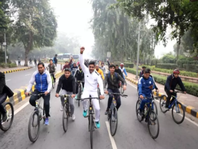59th Fit India Sunday: Nationwide Cycling Event Unites Citizens from Delhi to Guwahati
