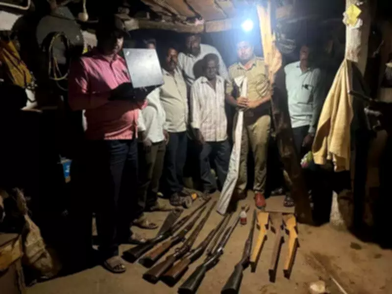 67-Year-Old Carpenter Arrested in Shivamogga for Illegal Arms Manufacturing