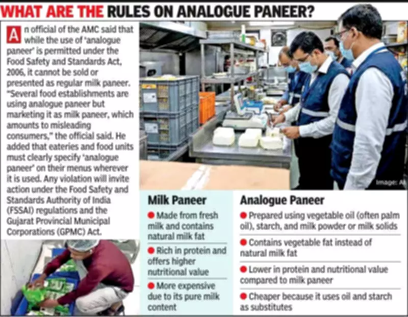 Ahmedabad Food Scandal: Non-Dairy Paneer Sold as Milk Paneer, AMC Cracks Down
