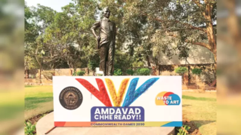 Ahmedabad Transforms 1,200 kg of Kite Waste into Commonwealth Games Logo Art