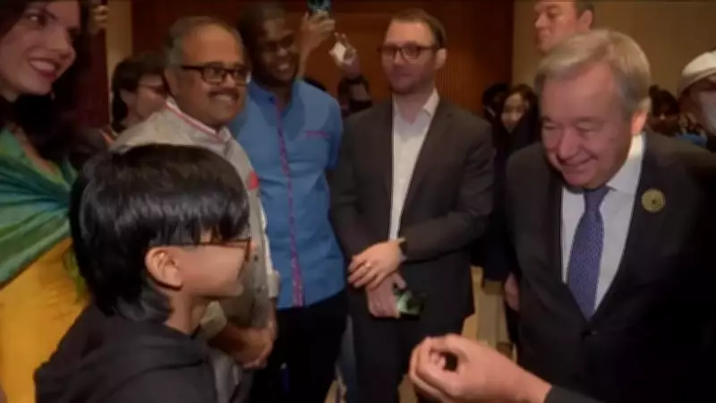 AI Prodigy Raul John Aju Meets UN Chief Guterres at Delhi Summit