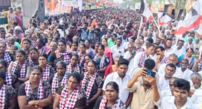 AIADMK Stages State-Wide Protest Defending Union Government's Rural Employment Scheme