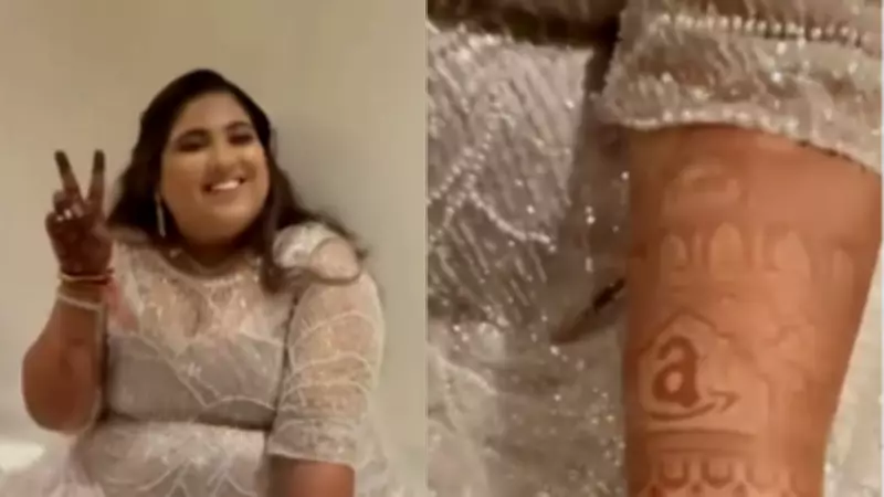 Amazon Logo in Bridal Mehendi Goes Viral: A Love Story Born at the E-Commerce Giant