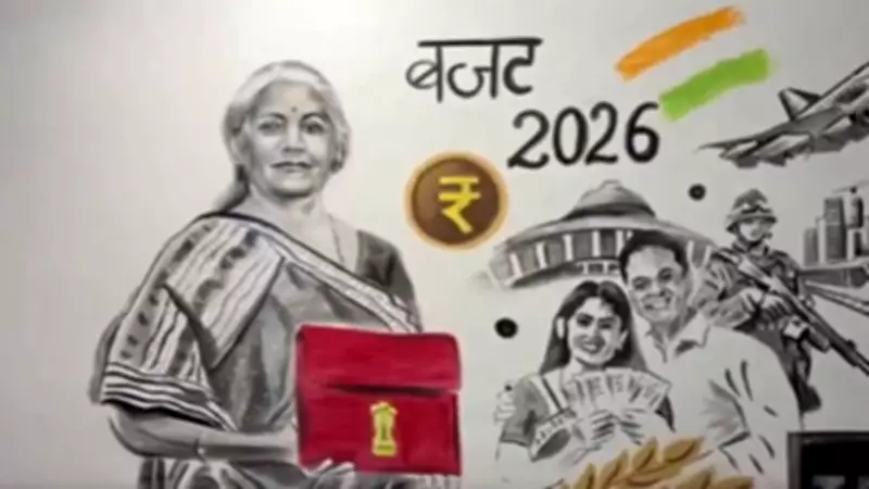 Amroha Artist's Charcoal Sketch Anticipates Budget 2026 Presentation