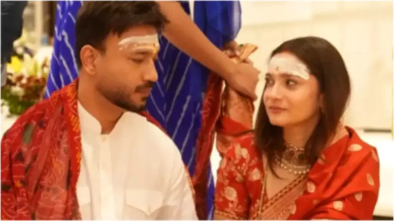 Ankita Lokhande and Vicky Jain Celebrate Mahashivratri with Elaborate Puja at Home