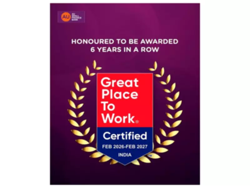 AU Small Finance Bank Clinches Great Place to Work Certification for Sixth Straight Year