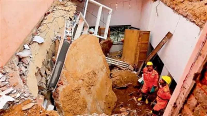Barnala Government School Teacher's House Collapses, Family Narrowly Escapes