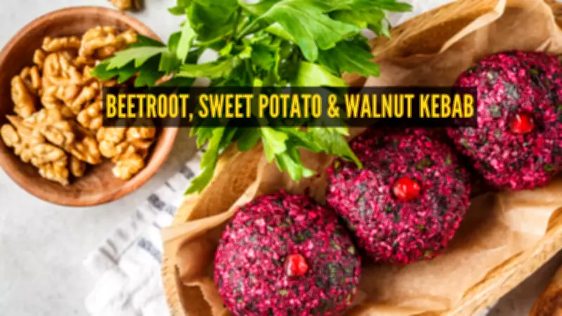 Beetroot Sweet Potato Walnut Kebab Recipe: A Vegetarian Delight