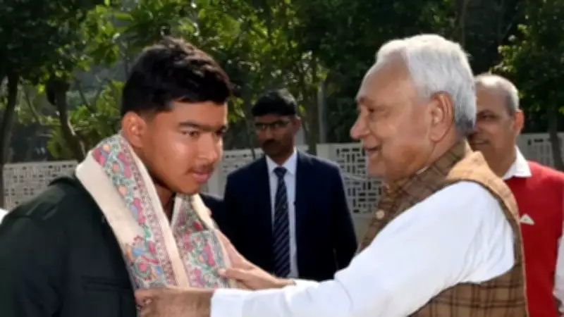 Bihar CM Nitish Kumar Honors Teen Cricket Prodigy Vaibhav Sooryavanshi with Rs 50 Lakh Reward