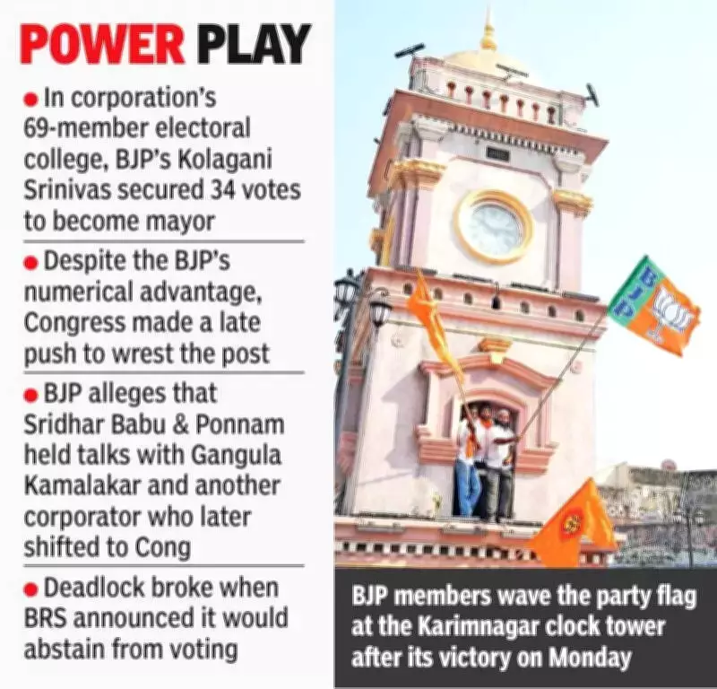 BJP Secures Karimnagar Mayor Post After BRS Abstention Breaks Political Deadlock