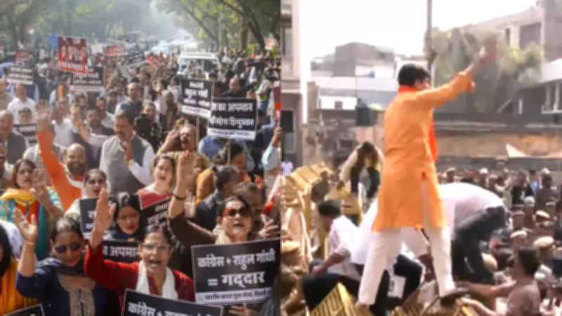 BJP Stages Nationwide Protests After IYC's 'Shirtless' AI Summit Disruption