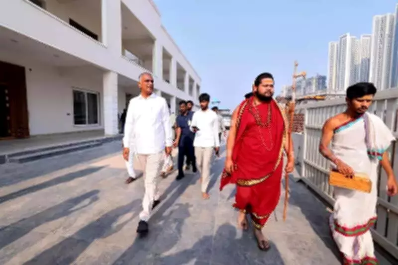 BRS Leader Harish Rao Slams Congress Over Temple Land Dispute in Hyderabad