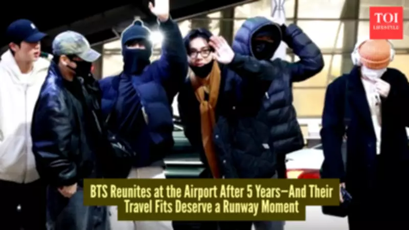 BTS Reunites in Style After 5 Years: Airport Fashion Steals the Spotlight