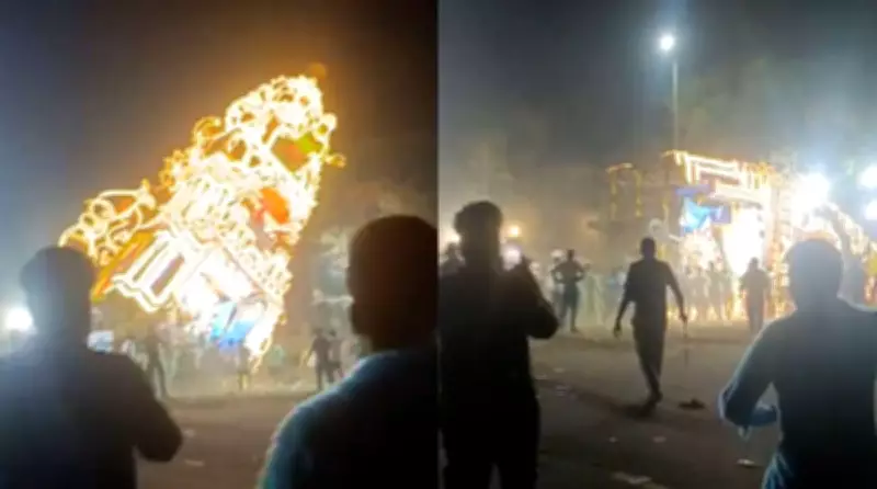 Chariot Topples in Tamil Nadu's Vellore, Leaving 7 in Critical Condition