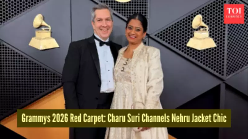 Charu Suri Stuns at 2026 Grammys in Indian Textile Masterpiece