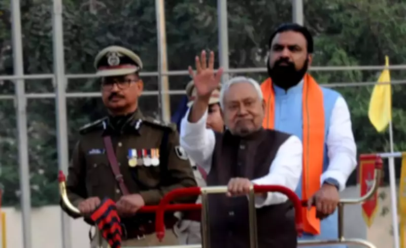 CM Nitish Kumar Honors Police, Attends Memorial in Darbhanga at Bihar Ceremony