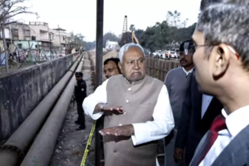 CM Nitish Kumar Inspects Patna's Underground Drainage and Road Projects