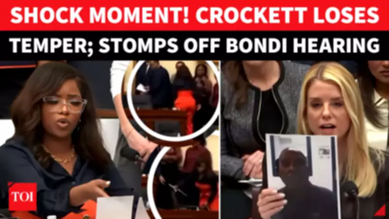 Congressional Hearing Erupts as Crockett Walks Out After Bondi Clash Over Epstein Files