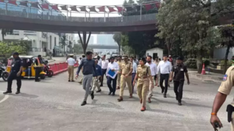 Cyberabad Police Inspect Proposed 500-Meter Skywalk in Hyderabad IT Zone