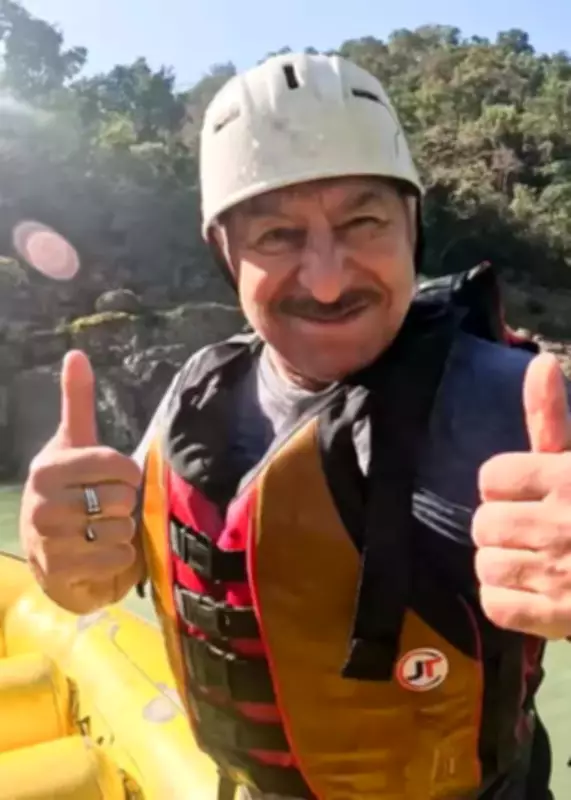 Dalip Tahil, 73, Braves Ganges River Rafting Adventure in Rishikesh