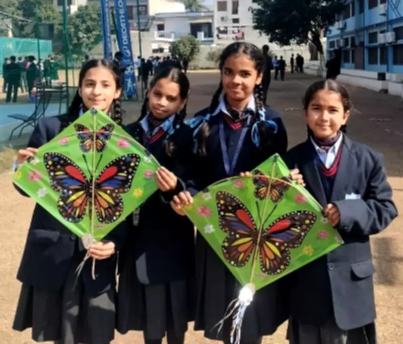 DC Model School Panchkula Hosts Vibrant Kite Flying Competition for Students