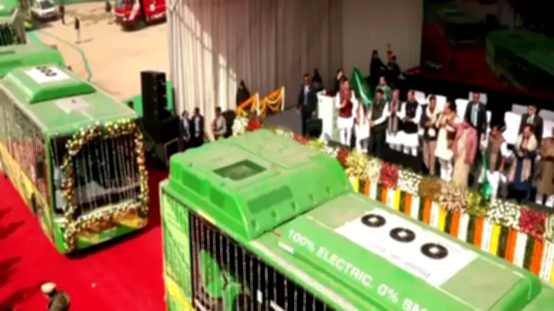 Delhi CM Rekha Gupta Flags Off 500 Electric Buses, Launches Delhi-Panipat Service
