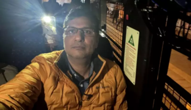 Delhi Police Detain AAP Leaders Saurabh Bhardwaj During Candle March for Janakpuri Biker