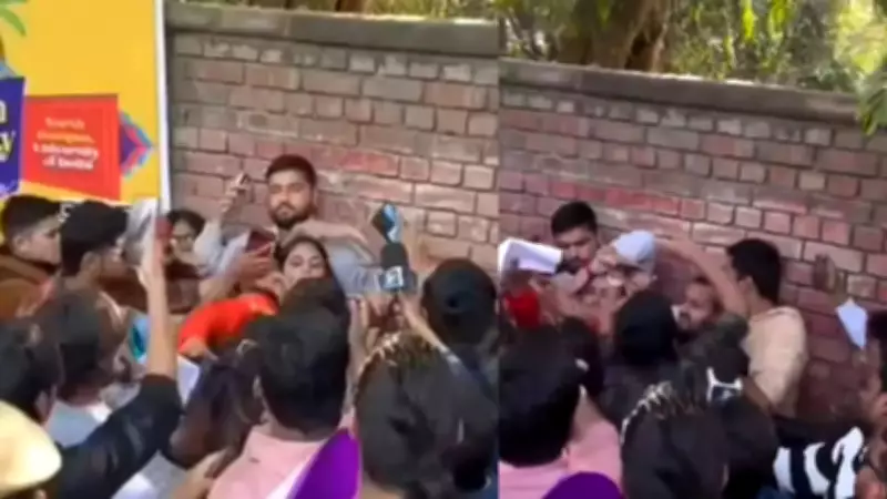 Delhi University Protest Turns Violent: YouTuber Alleges Assault, Caste-Based Threats
