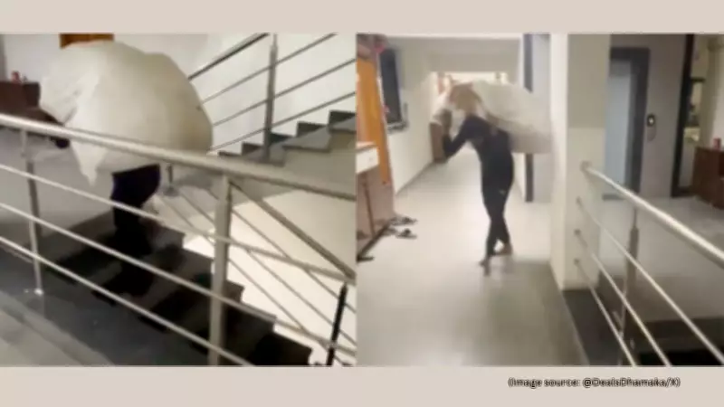 Delivery Agent Forced to Climb 6 Floors with Heavy Parcel After Elevator Denial Sparks Debate