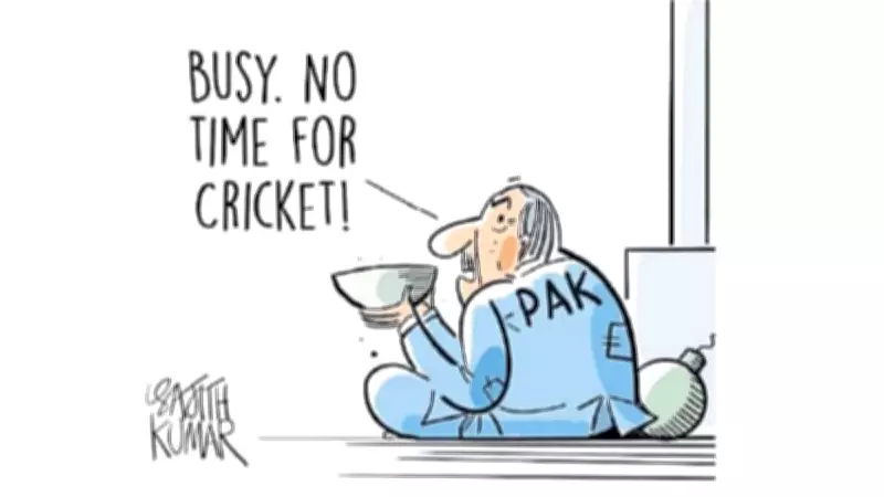 DH Cartoon Satirizes Political Priorities Over Cricket