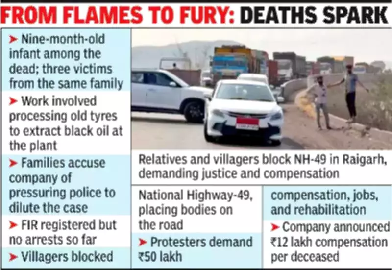 Factory Blast Tragedy in Raigarh: Four Dead Including Infant, Villagers Block Highway