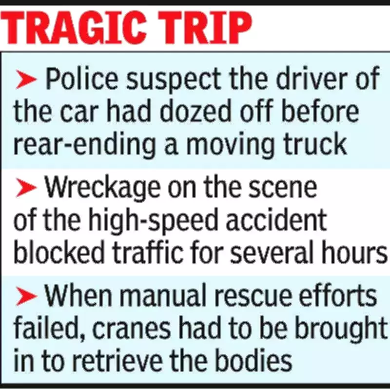 Five Killed in Jaipur Highway Crash After Driver Falls Asleep at Wheel