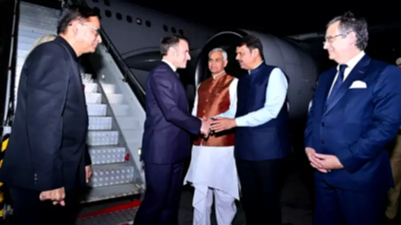 French President Emmanuel Macron Arrives in Mumbai for Strategic Talks with PM Modi