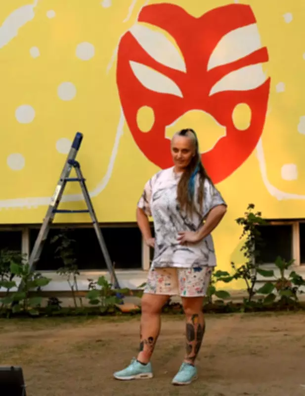 French Street Artist Kashink Transforms Chandigarh with Vibrant Murals