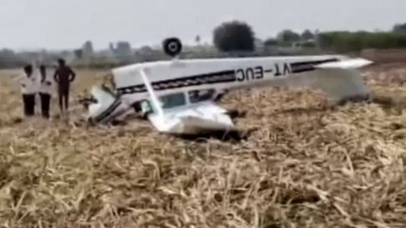 Fuel Shortage Causes Trainer Aircraft Crash Near Belagavi Airport