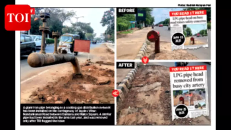 Gas Pipeline Reinstalled on Busy Bhubaneswar Road, Sparking Safety Fears