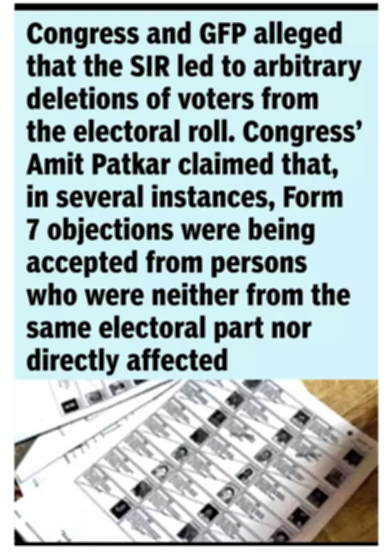 Goa Electoral Roll Revision Under Scrutiny After Congress, GFP Complaints