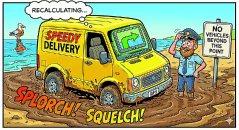 GPS Blunder: UK Delivery Van Follows Navigation Straight Into Waterway